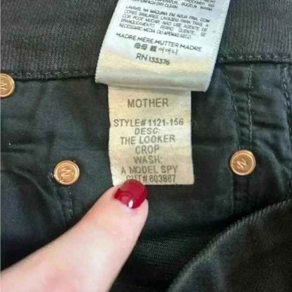 Mother black the looker crop a model spy jeans in size 24 - Picture 5 of 8